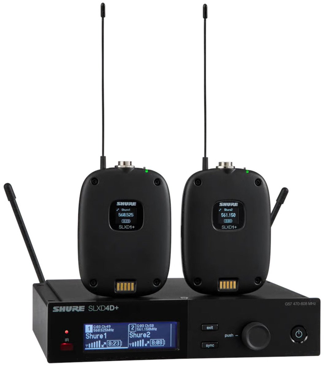Shure SLXD14D+ S50 draadloos bodypack-systeem (823-865 MHz)