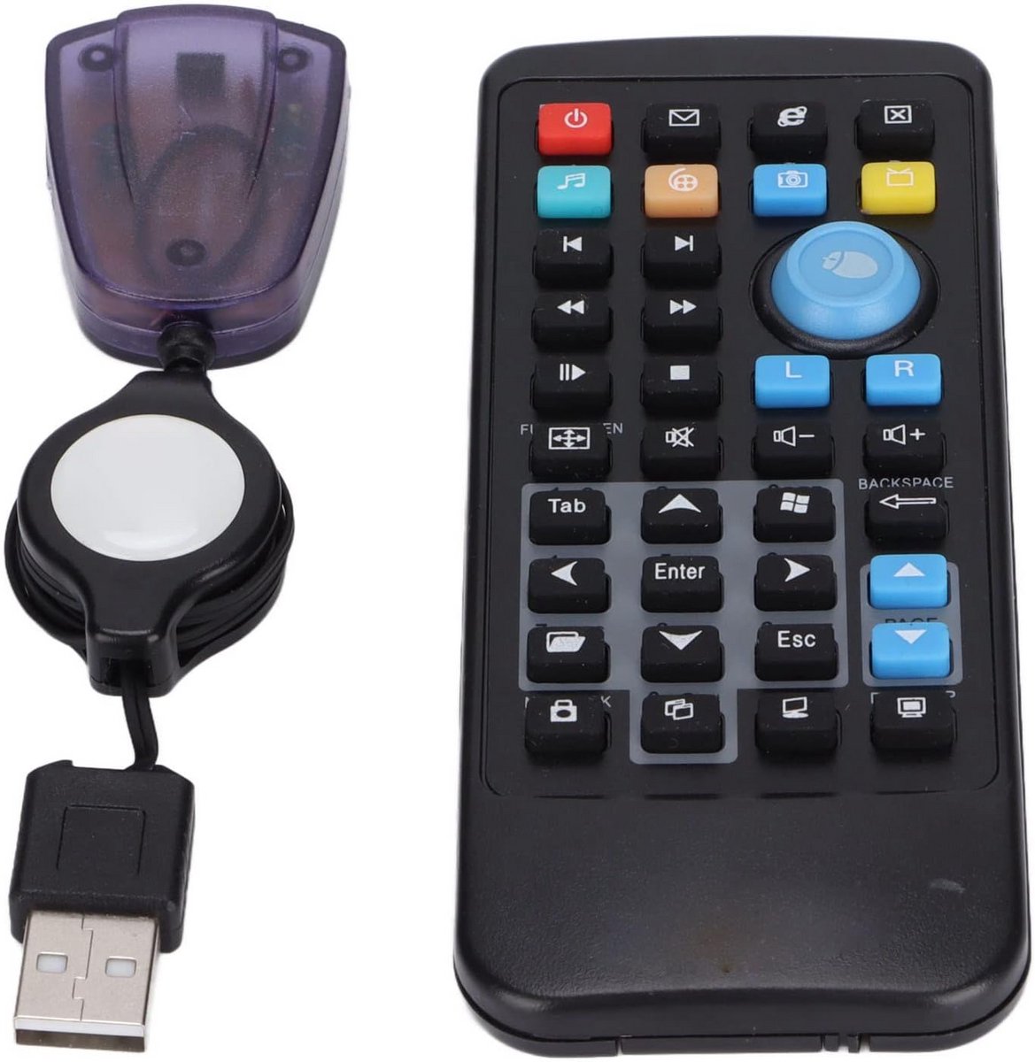 Draadloze PC Afstandsbediening met USB Ontvanger voor Media Center