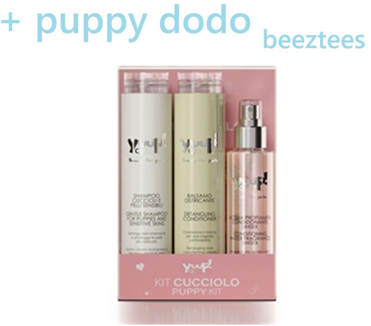 Cocapet - YUUP - puppykit -shampoo voor puppy's + ontwarrende cremespoeling + conditionerend geurwater ** + ** puppy dodo beeztees