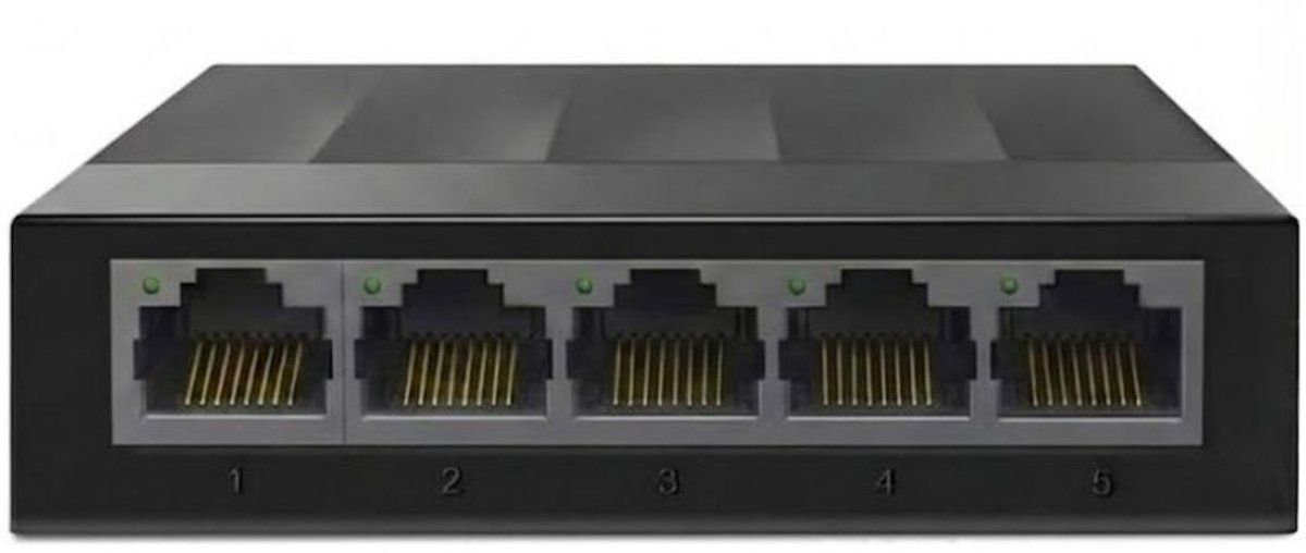 SNJY® Netwerk Switch - Netwerk Splitter - Ethernet Splitter - 5-Poorts - Zwart
