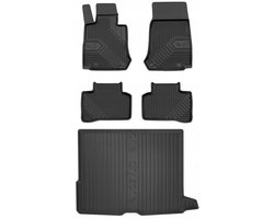 FROGUM 77 Set Automatten en Kofferbakmat - Geschikt voor Mercedes-Benz GLC X253 (2015-2022) - TPE Rubber - Zwart
