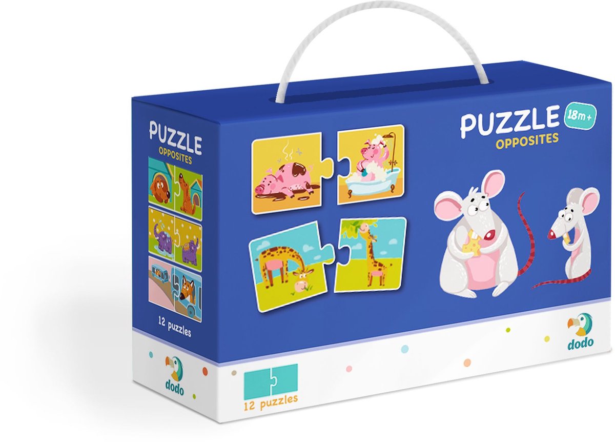 Dodo Duo Puzzel: Tegenstellingen - 12 Dubbele Puzzels voor Kinderen
