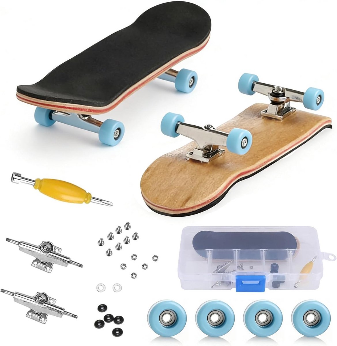Compleet Vingerboard Set met 5-Laags Esdoorn Deck en Extra Onderdelen