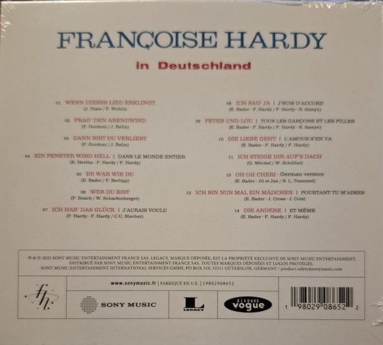 Francoise Hardy - In Deutschland (CD), Francoise Hardy | Muziek | bol