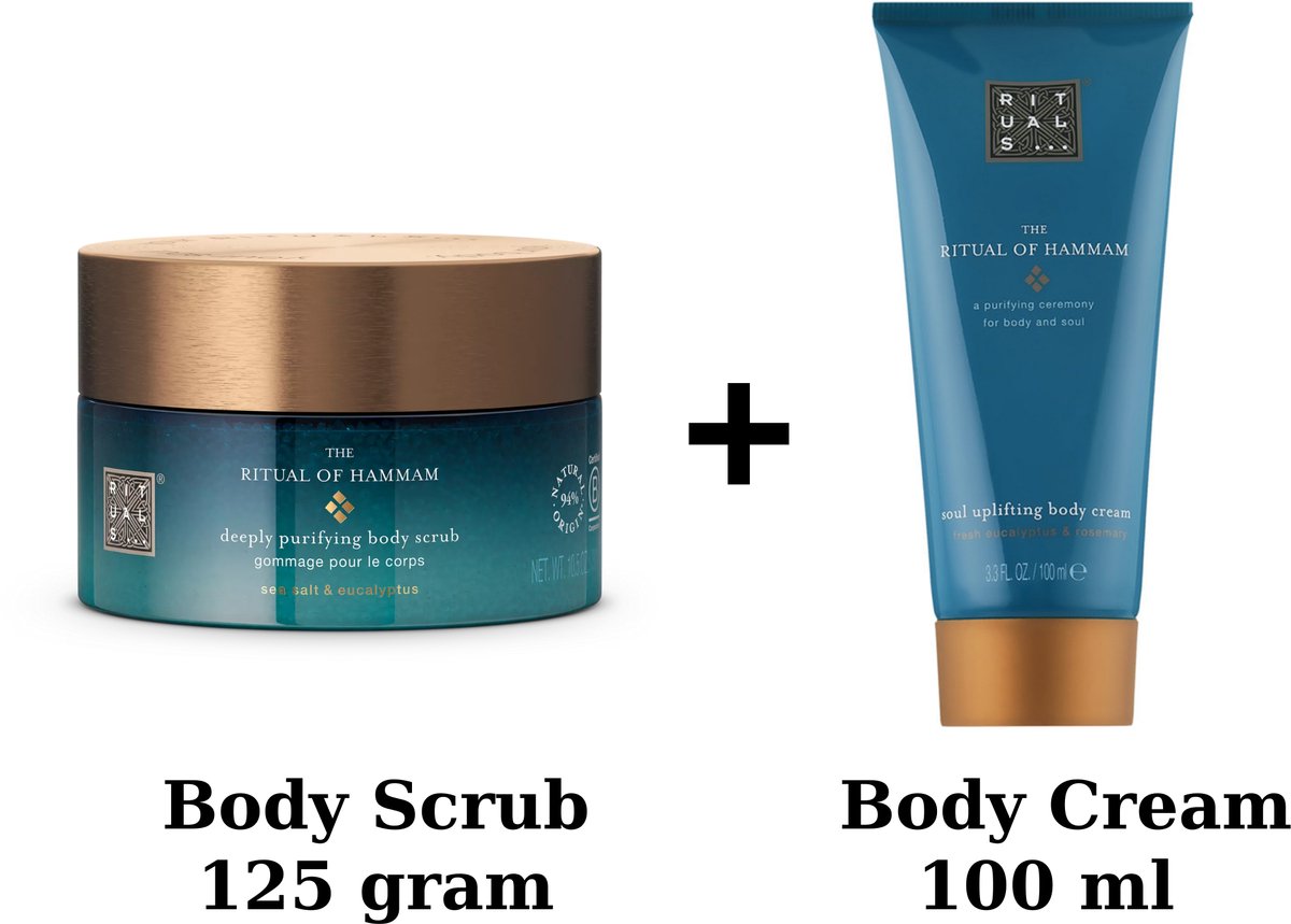 Rituals - Hammam - Duo Set - Body Cream 100 ml + Body Scrub 125 gram