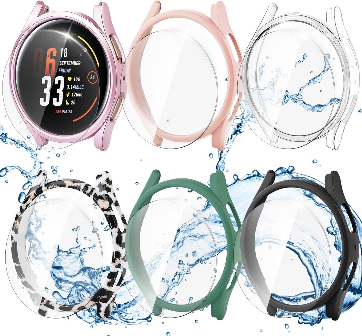Beschermhoes met Gehard Glas voor 40mm Smartwatch