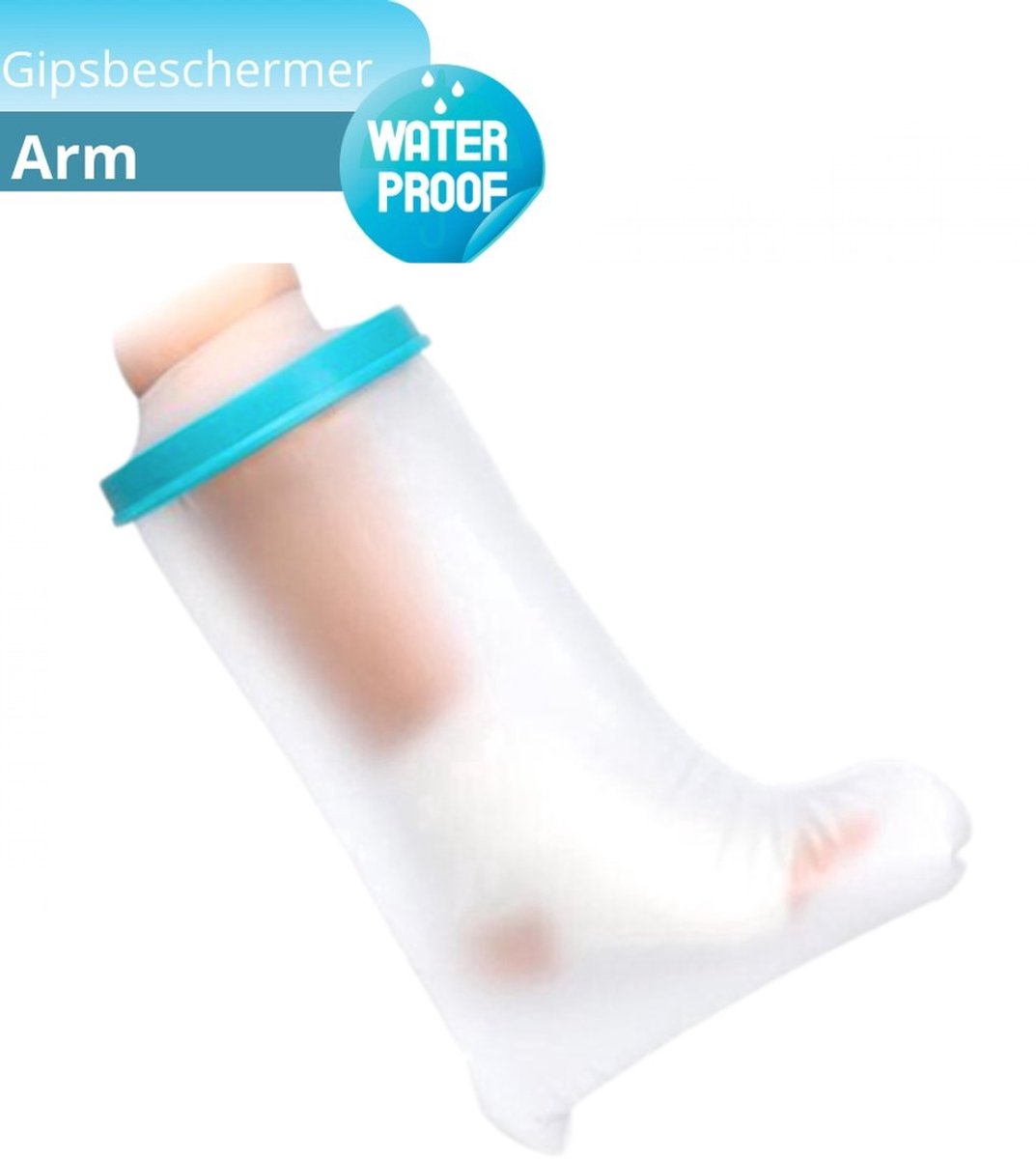 Gipsbeschermer douche - Gips hoes voor Onderbeen - Shower cover - waterdicht - 1 stuk - Houd het gips droog - Douchegips - Water beschermer - Herstel - Fysio- Drooghoud plastic