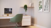 Barnwoodweb Akoestisch Paneel White Matte – 260 × 56 × 1,8 cm - Design Geluidsabsorberend Wandpaneel