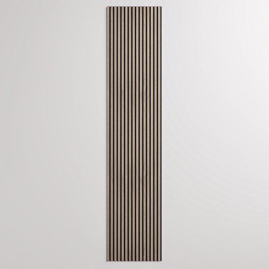 Panneau Acoustique Barnwoodweb Chêne Gris – 260 × 56 × 1,8 cm - Panneau Mural Absorbant le Bruit Design