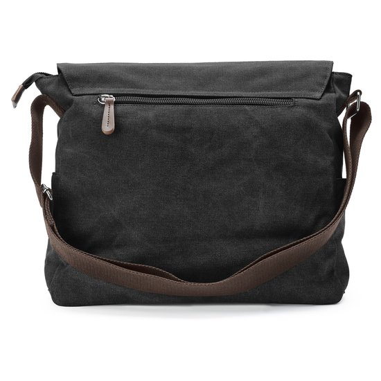 Sacoche en toile gris foncé