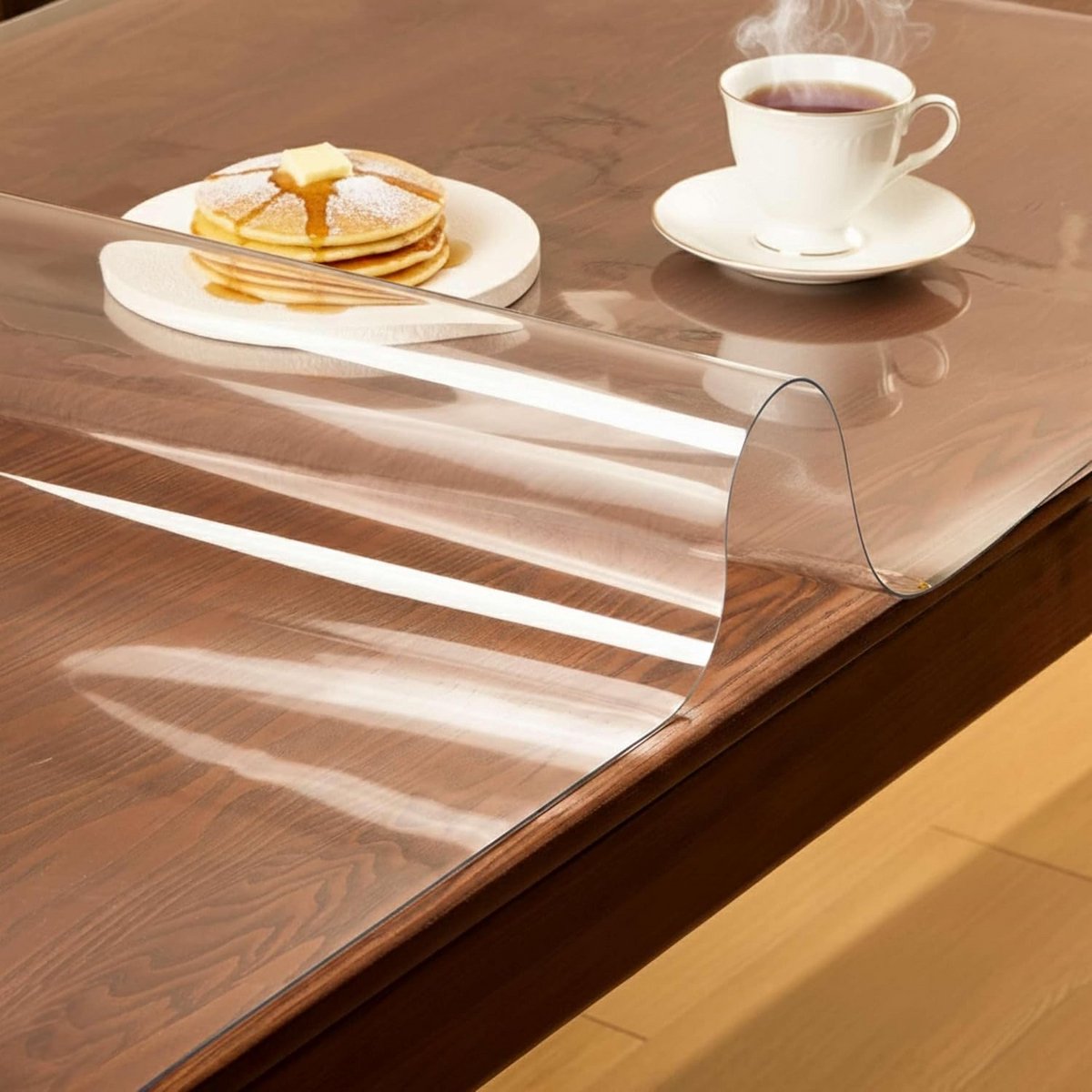 Transparante Tafelfolie op Maat Bescherming PVC Tafelkleed (120x70cm)
