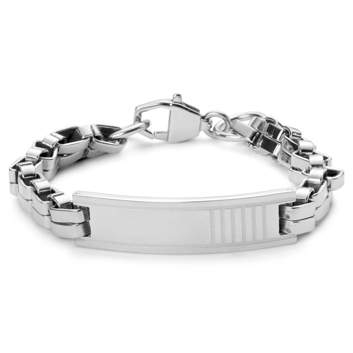 Zilverkleurige ID-armband