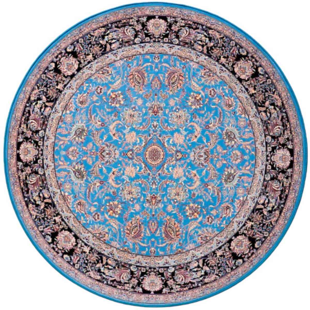 SusaStyle Perzisch Vloerkleed – Afshan Saltanati blue – Tapijt 150 cm - Rond