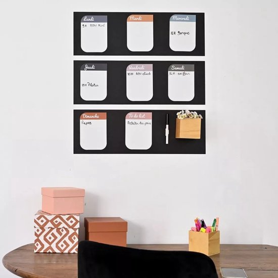 FERFLEX - Magnetisch Behang - Drieluik – Zelfklevend Magneetbord – Muursticker voor Notities, Foto’s & Decoratie - memobord magnetisch - voor thuis, kantoor en kinderkamer - flexibel en herbruikbaar - zonder boren - wanddecoratie magnetisch