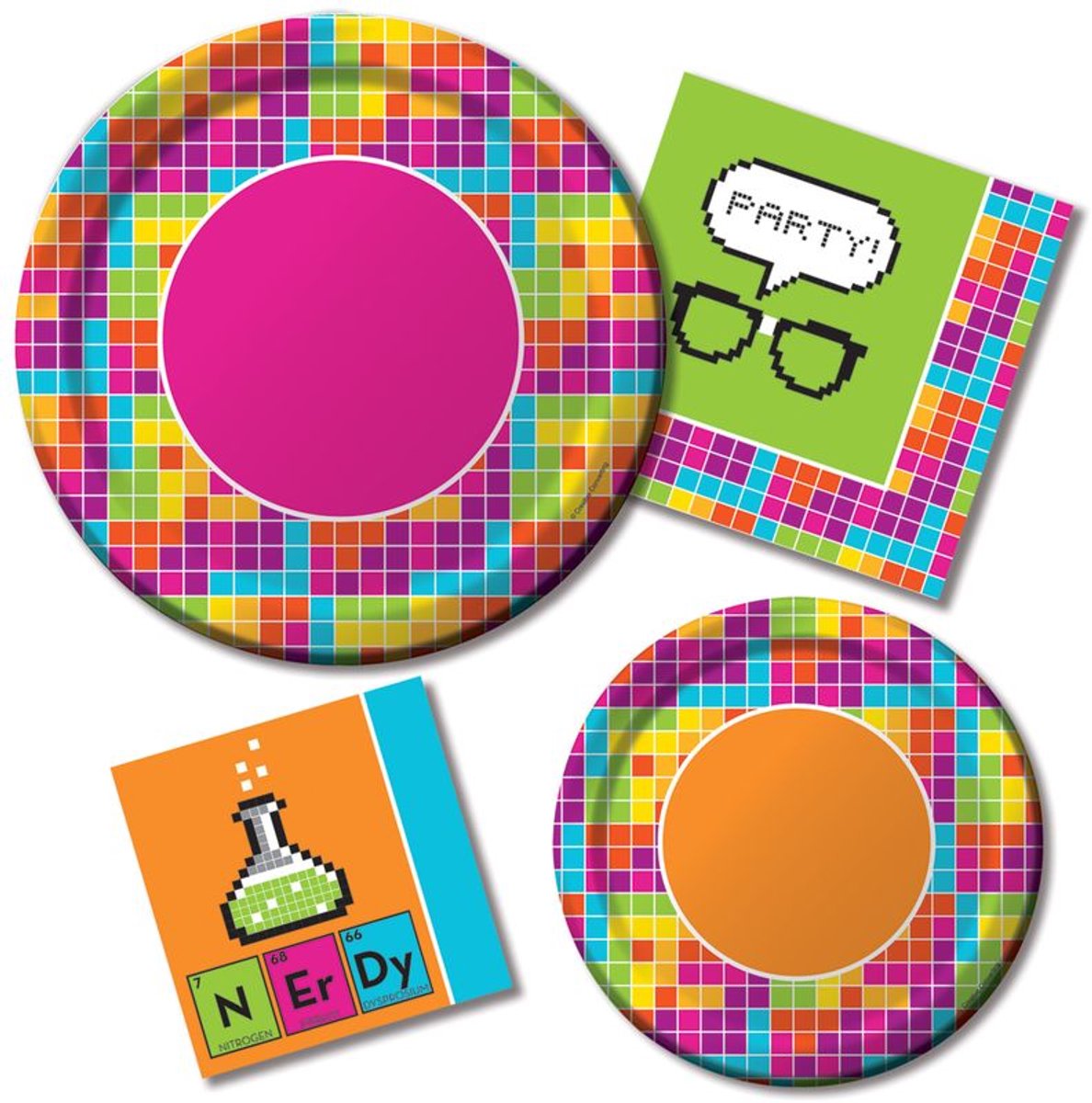 16 servetten Get Nerdy Pixel Party