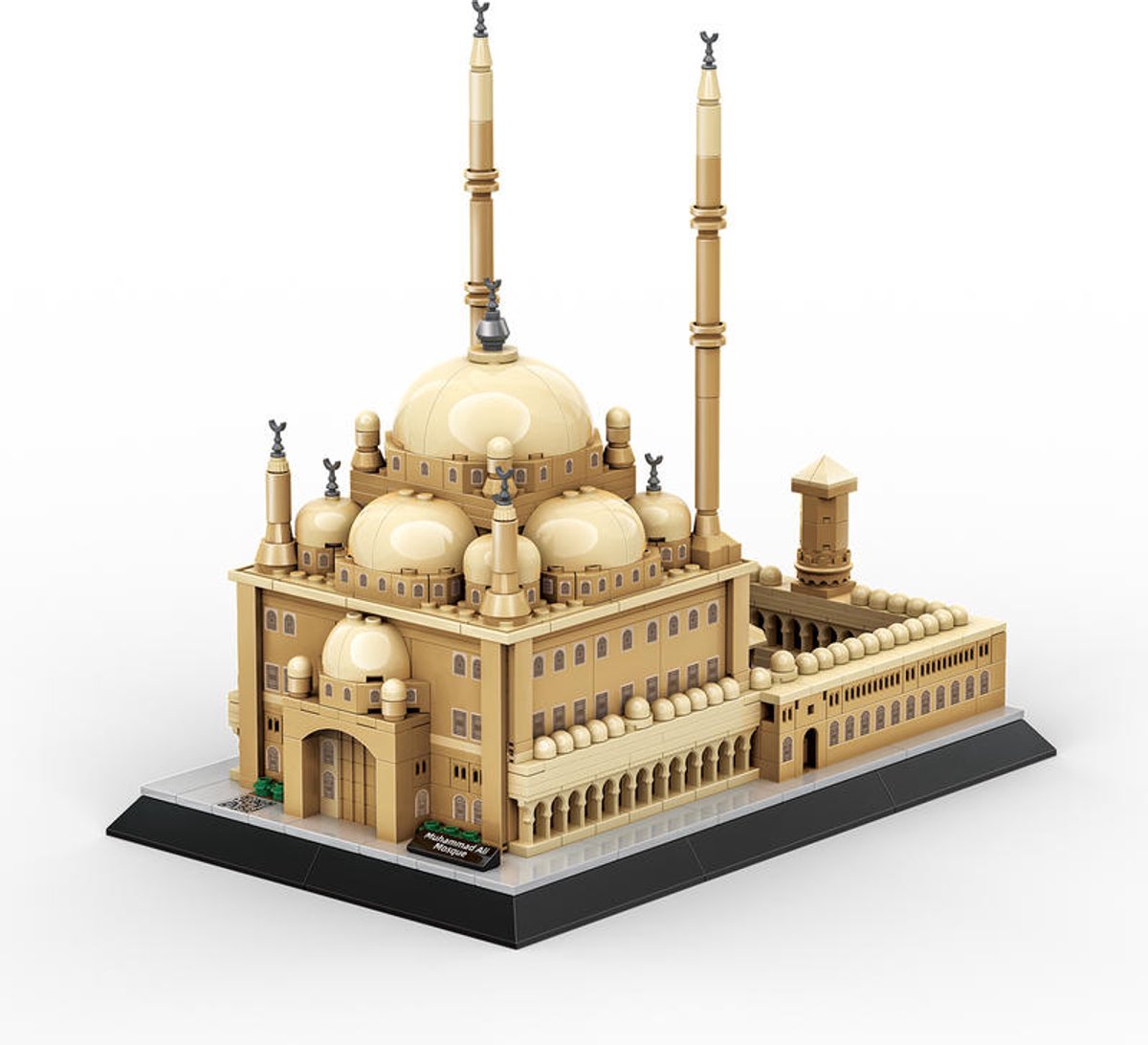 Historisch Monument Bouwblokken – Mohammed Ali Moskee Caïro – 620-delig Architectuur Model de Wange en Beige – photo du produit