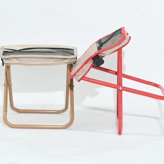 1 stuk - Kampeerkrukken - Opvouwbare Zak Stoel - Kan crossbody gedragen worden - Multifunctionele Tas die Verandert in een Krukje - Wachtrij & Buitenevenement - Zwart van Merkloos — afbeelding 2