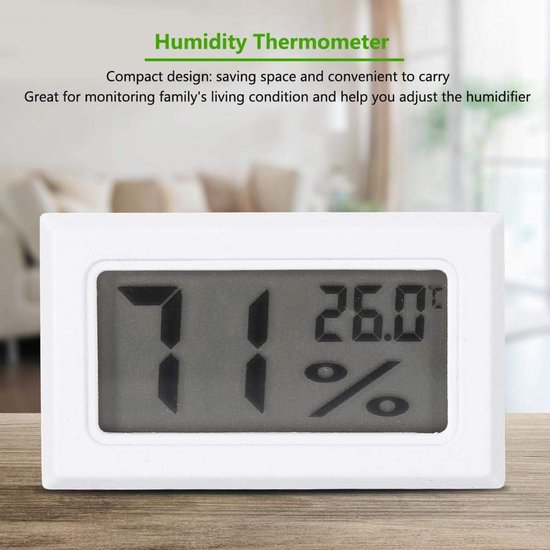 PEARL Binnen Thermometer/hygrometer – Met Comfortindicator, LCD-verlichting, Min/max 12-uurs Trend, Incl. CR2032