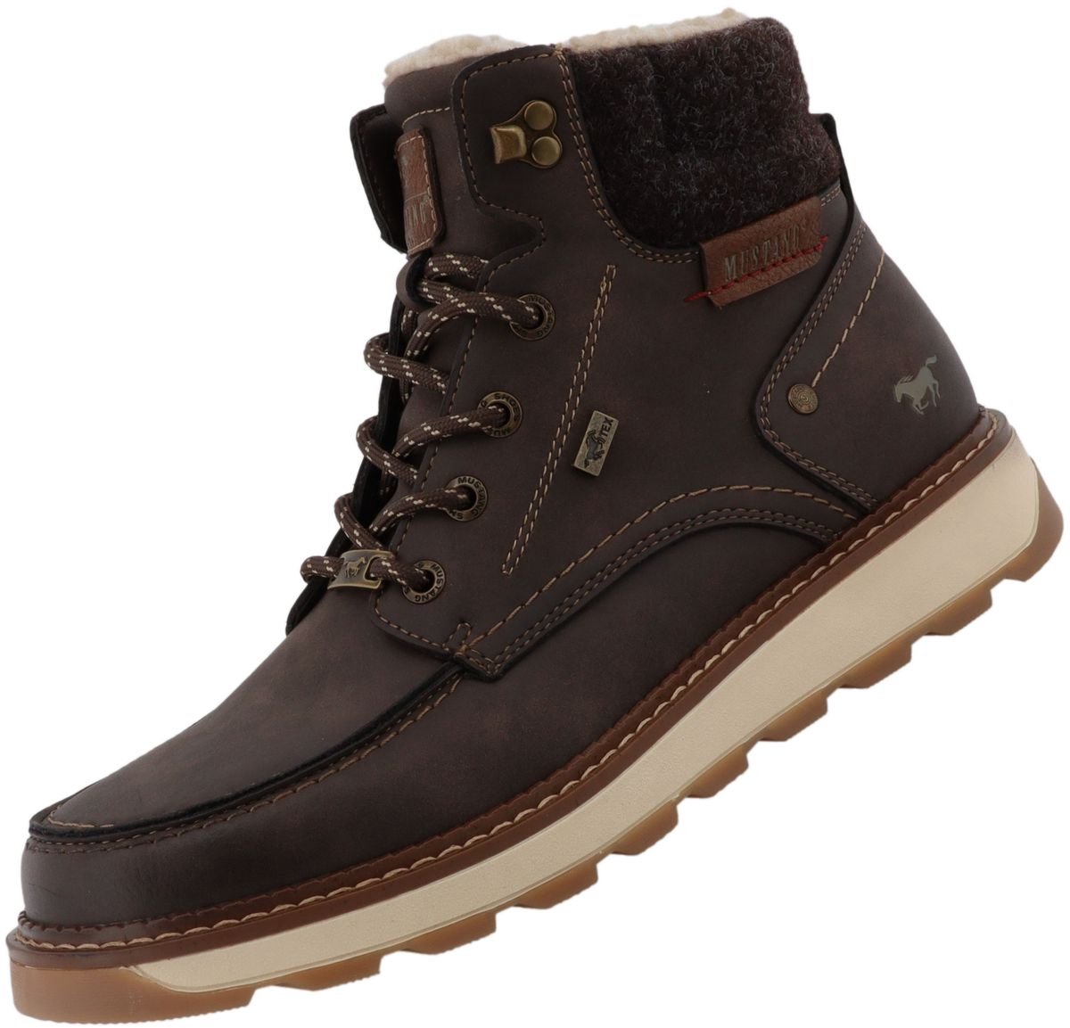 Mustang TEX-laarzen voor heren 15M0131002, gevoerd, donkerbruin