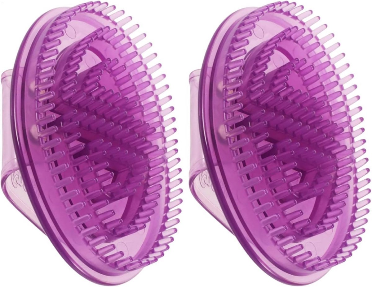 Set van 2 Handmatige Siliconen Massageborstels voor Lichaamsontspanning