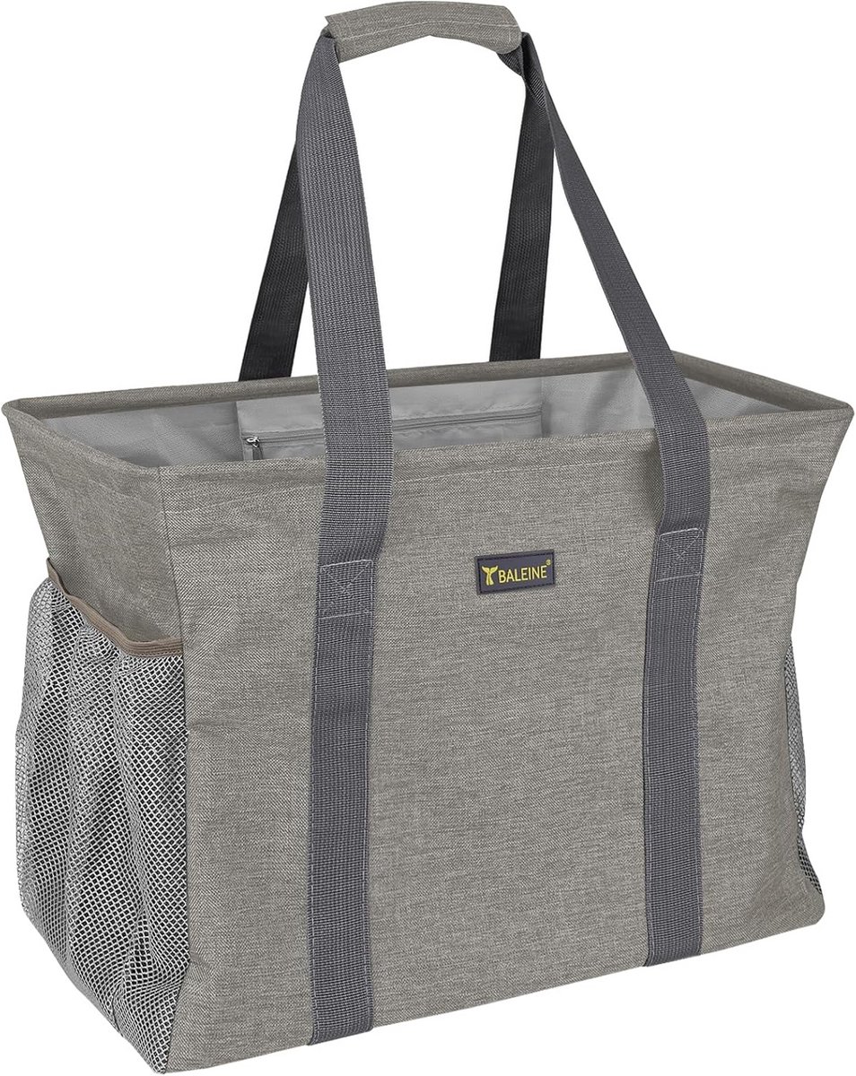 Extra Grote Opvouwbare Boodschappentas met Stevig Frame voor Opbergen en Boodschappen