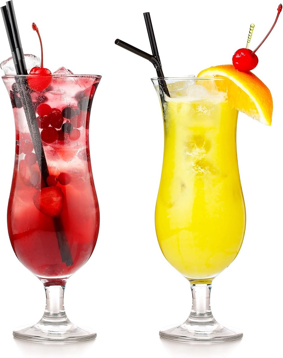 Set van 6 Cocktailglazen 460 ml - Tropische Drinkglazen voor Pina Colada en Feestjes