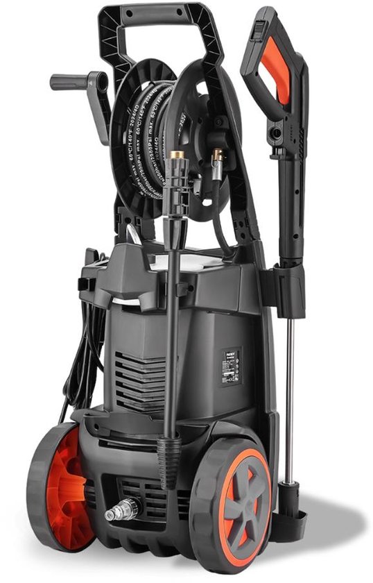 FUXTEC FX-HDRP2500 Hogedrukreiniger 2500W, 195 bar, 7,8 L/min, 468 l/u, slanghaspel, reinigingstank van Merkloos	 — afbeelding 5