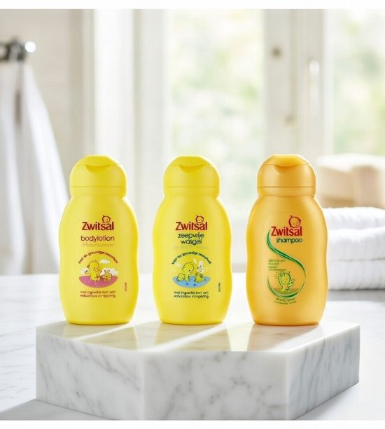 Set : Zwitsal mini's - baby verzorging- shampoo, bodylotion en zeepvrije wasgel 75ml in een tasje van Zwitsal — afbeelding 3