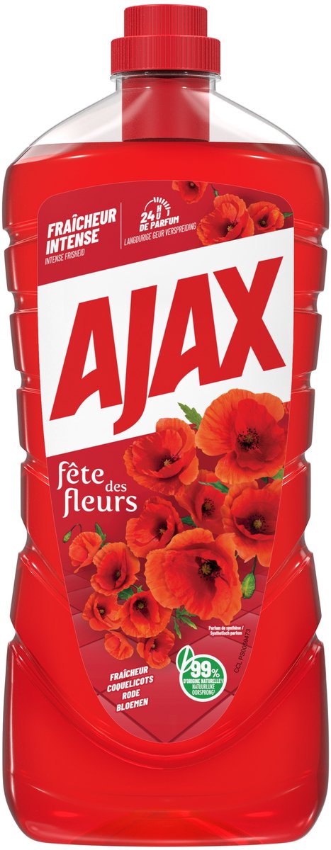 Ajax Allesreiniger Fete Des Fleurs Rode Bloemen (1250 ml)