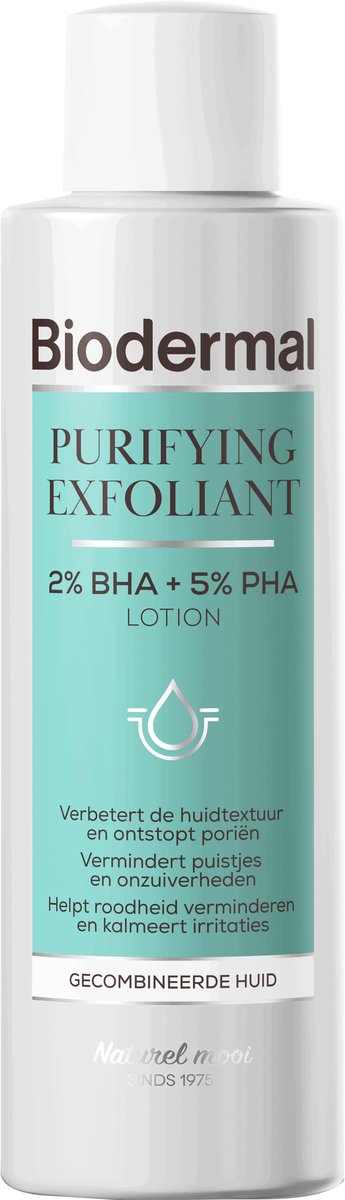 Biodermal Purifying Exfoliant - een milde, effectieve exfoliërende lotion die de huid zuivert zonder te beschadigen - Parfumvrij - 150 ml