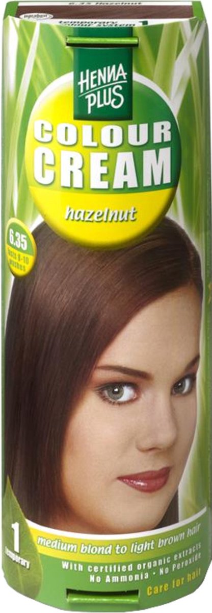 Hennaplus Kleurcrème 6.35 Hazelnoot - Haarverf