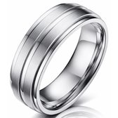 Titanium heren ring Zilver 8mm-18mm