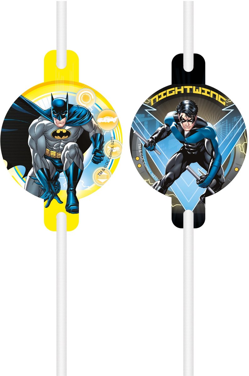 4 Batman Superpower FSC-rietjes
