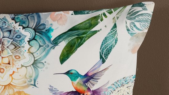 HIP dekbedovertrek mandalas en bloemen - Lits jumeaux 240x200/220 cm - Multi - 100% Katoen satijn — afbeelding 5