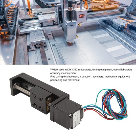 Mini Lineaire Railgeleidingsactuator – 28 Steppenmotor, 50mm Slag, Voor CNC-router XYZ-as