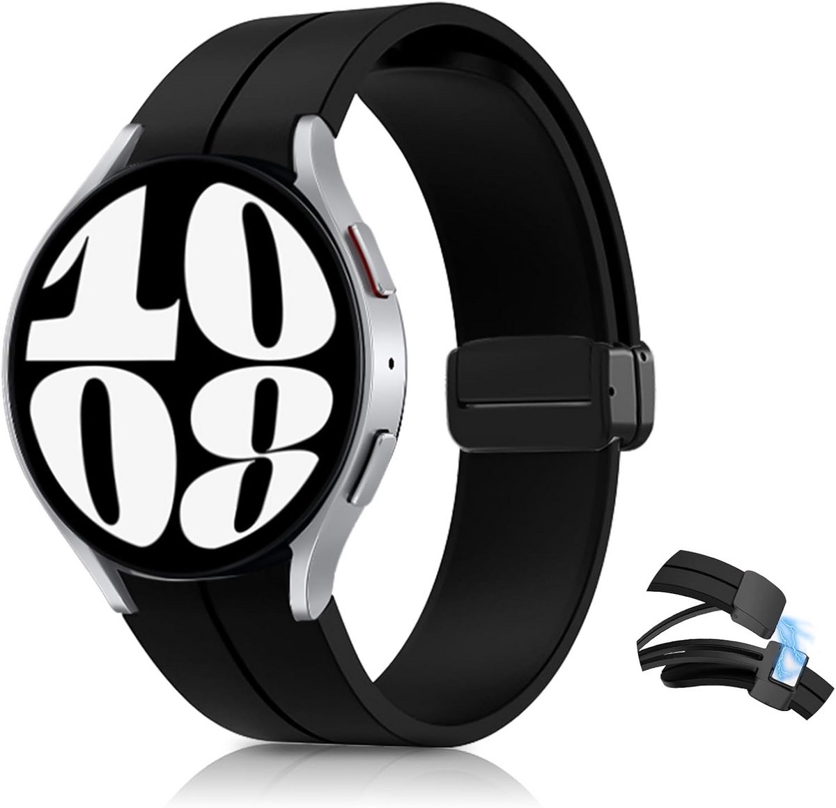 Flexibele Magnetische Siliconen Polsband voor Heren en Dames