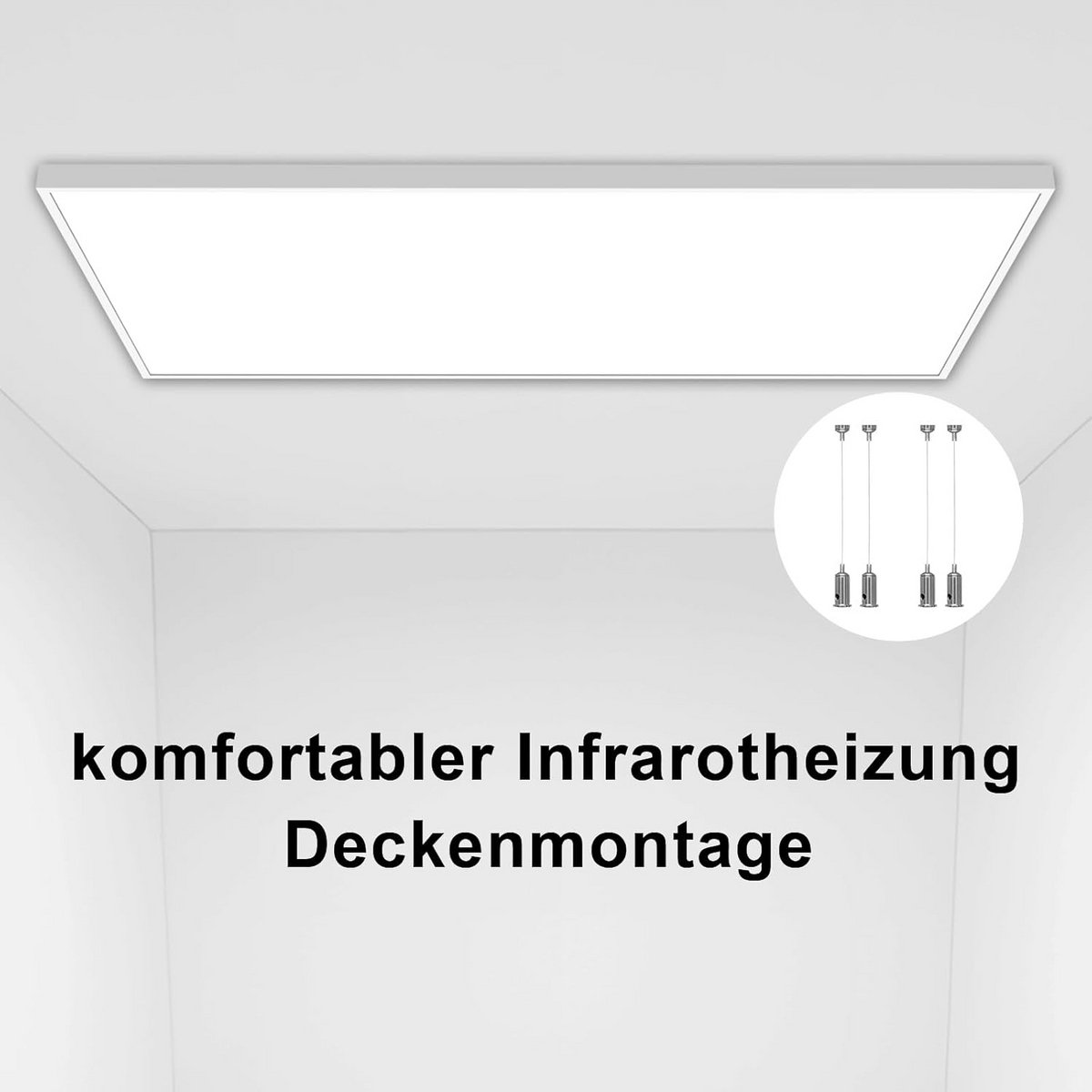 Infrarood Verwarming Paneel 1000W voor Plafondmontage met Afstandsbediening en Wifi – foto 4