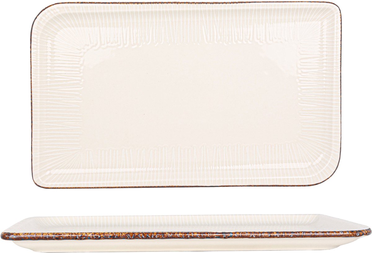By Bone Serveerschaal - Grace - Porselein - 30x17.5 cm - set van 2
