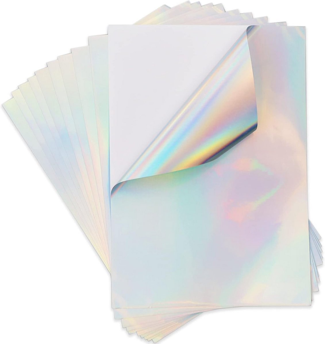 10 Vel Holografisch Zelfklevend Vinyl Stickerpapier A4 voor Inkjetprinters
