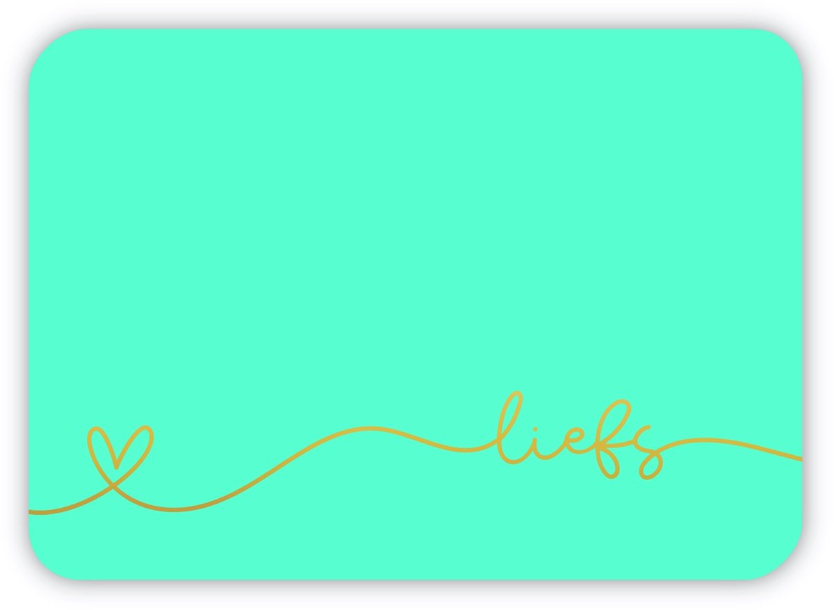Liefs | Valentijnskaart | Goudfolie | Hartje | Liefde | Wenskaart | Valentijn | Valentijnsdag | Valentijnscadeau | Ansichtkaart | A6 | 14 Februari | Kaartje