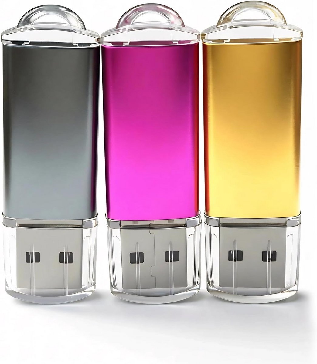 3 Stuks USB Sticks 4GB High Speed USB 2.0 Geheugenstick met LED-Display