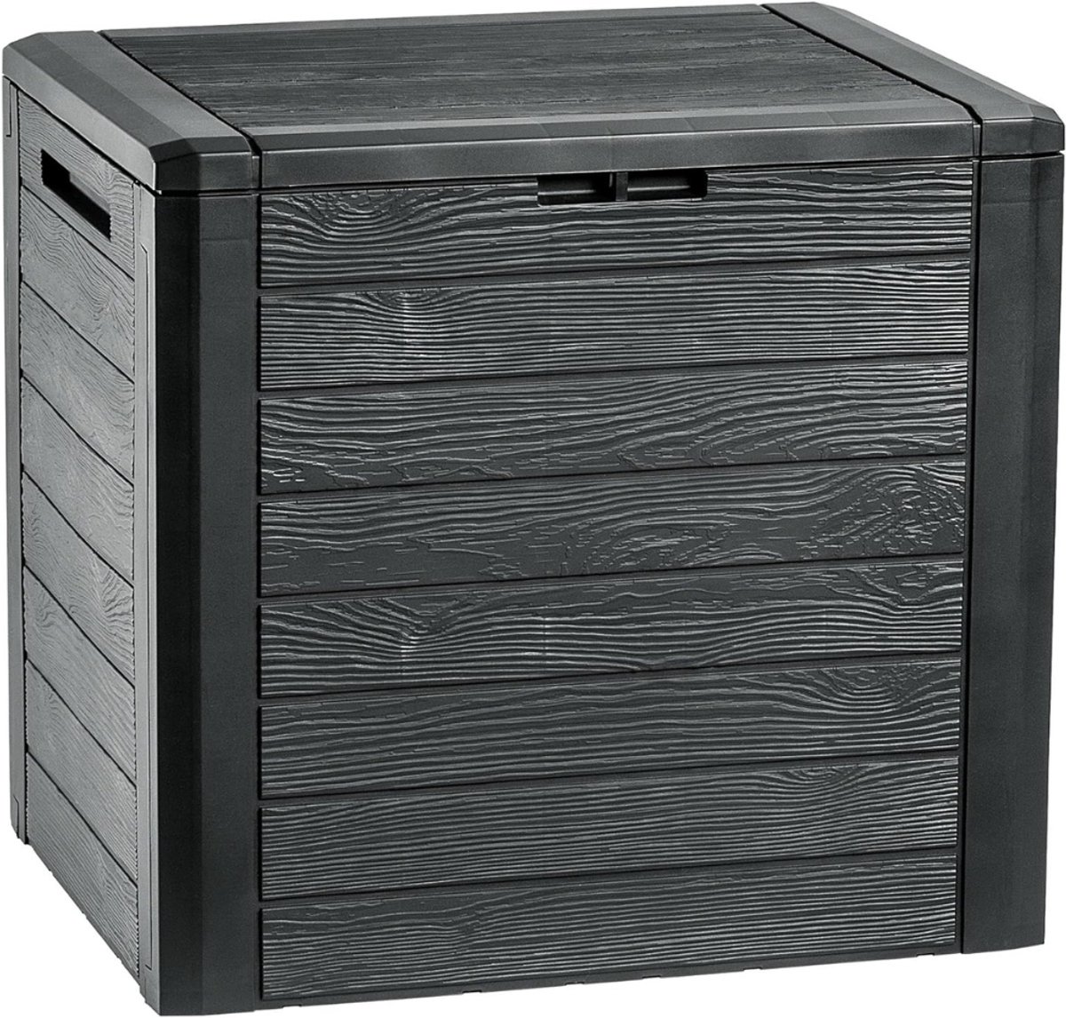 VIN® Opbergbox Tuin - Kussenbox – Tuin Opbergkist - Tuinkussenbox - Met Deksel - Waterdicht – 140 Liter Inhoud - 58,5 x 46 x 55 Cm - Tuinbox – Kunststof – Zwart