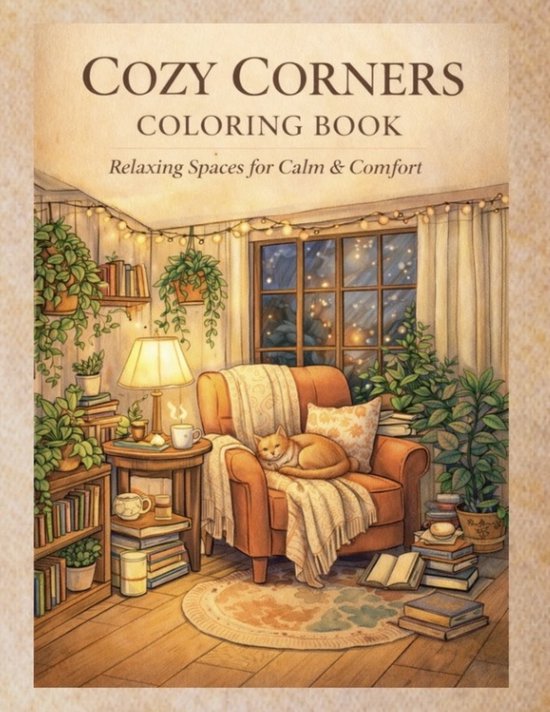 Artful pixels - kleurboek - Cozy Corners Coloring Book - kleurboek volwassenen