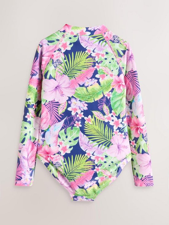 SHEKINI Dames 3-delige Rash Guard met lange mouwen, Badpakken met ritssluiting, Zonnebescherming, Zwemshirts met ingebouwde BH en boyshorts, XL