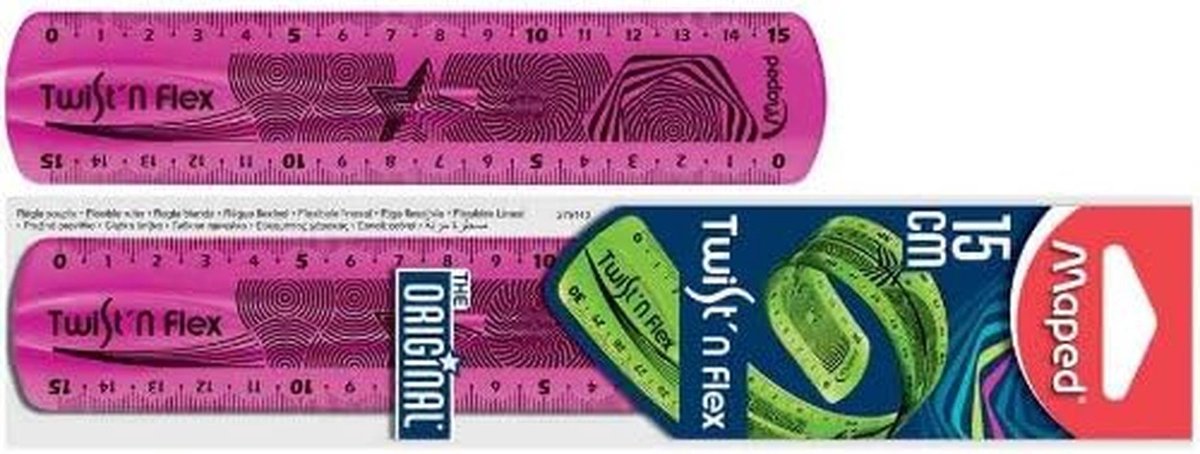 Flexibele Liniaal 15 cm, Onbreekbaar en Buigzaam, Set van 3