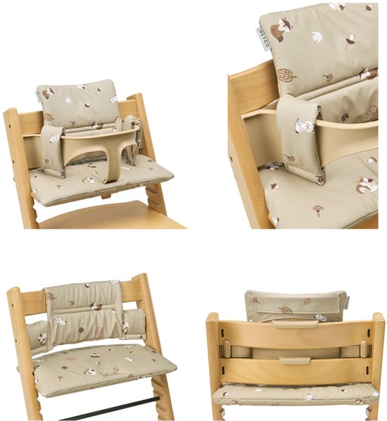 Meyco Baby Forest Animals stoelverkleiner meegroei - sand van Meyco — afbeelding 2