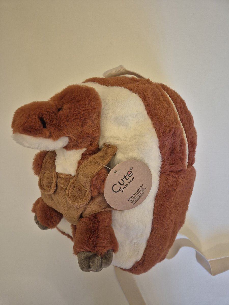 Rugtas met Dino Knuffeltje 30/20 cm pluche