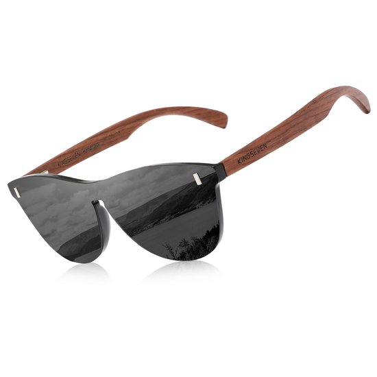KingSeven - Black Oculos Bamboo UV400 en Polarisatie Filter van Kingseven — afbeelding 3
