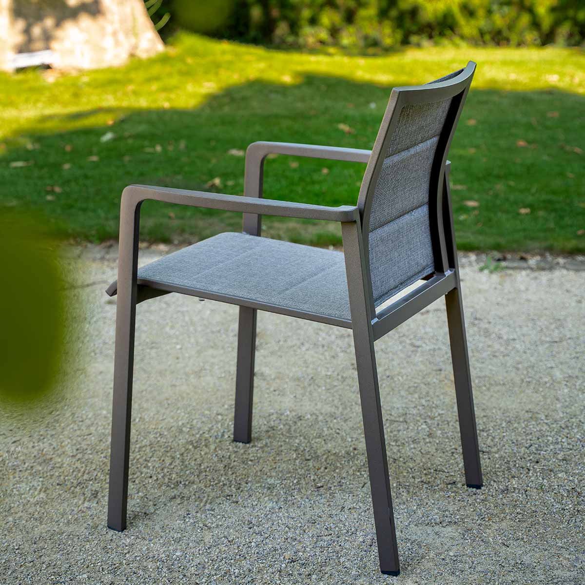 4 Seasons Outdoor Cortina chaise de jardin empilable - terre