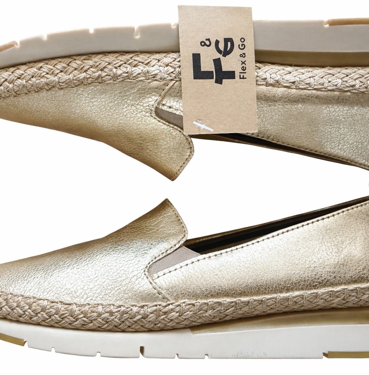 Loafer instapper Flex Fusion platino goud maat 41